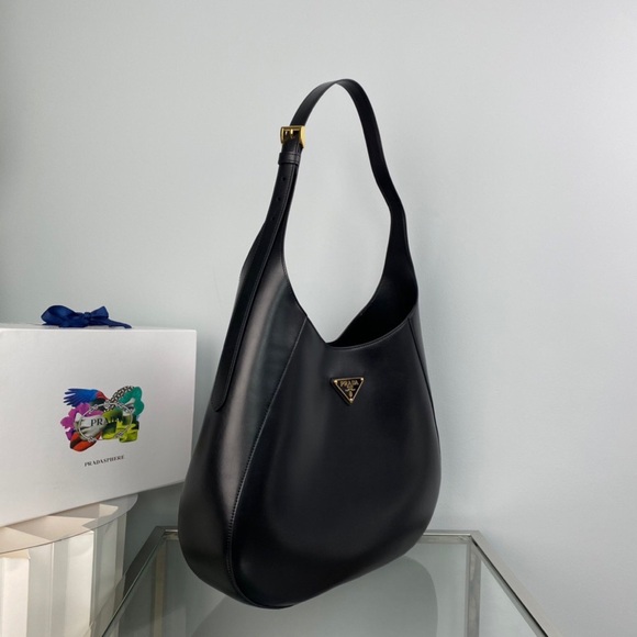 Prada Black Leather Hobo Bag - Picture 1 of 3